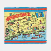 Connecticut-Ansichtskartenkarte