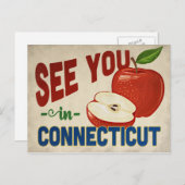 Connecticut Apple - Vintage Travel Postkarte (Vorne/Hinten)