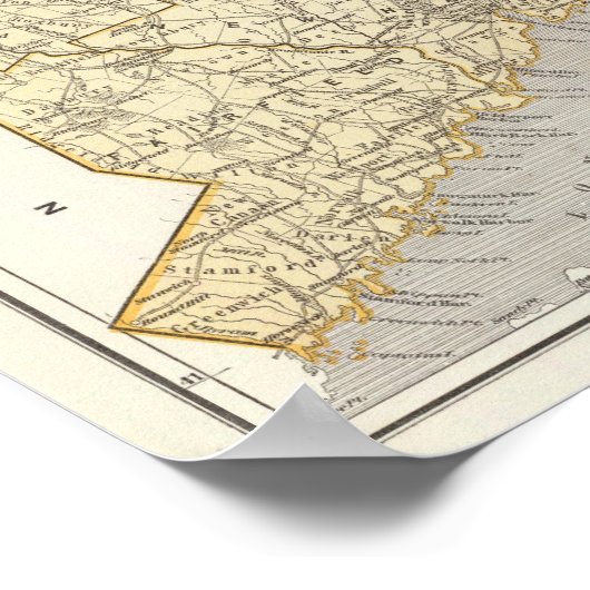 Connecticut Atlas Map Poster (Ecke)