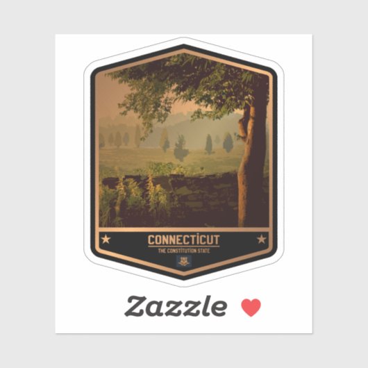 Connecticut Aufkleber (Blatt)