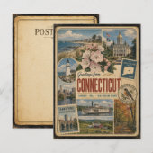 Connecticut Authentische Vintage-Postkarte Postkarte (Vorne/Hinten)