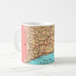 Connecticut Auto Map Mug Kaffeetasse