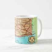 Connecticut Auto Map Tasse (VorderseiteRechts)