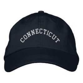 Connecticut bestickt Basic Cap Navy Blue Bestickte Baseballkappe