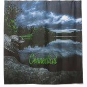 Connecticut Beutiful Lake Trees Duschvorhang (Vorderseite)