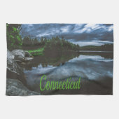Connecticut Beutiful Lake Trees Geschirrtuch (Horizontal)