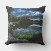 Connecticut Beutiful Lake Trees Kissen (Vorderseite)