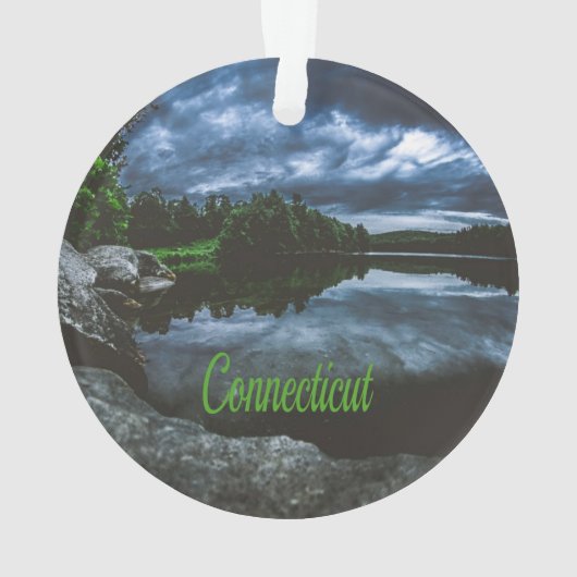 Connecticut Beutiful Lake Trees Ornament (Rückseite)