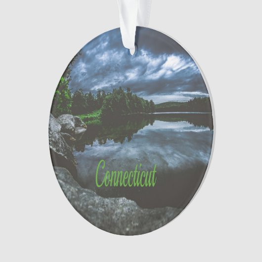 Connecticut Beutiful Lake Trees Ornament (Vorderseite)