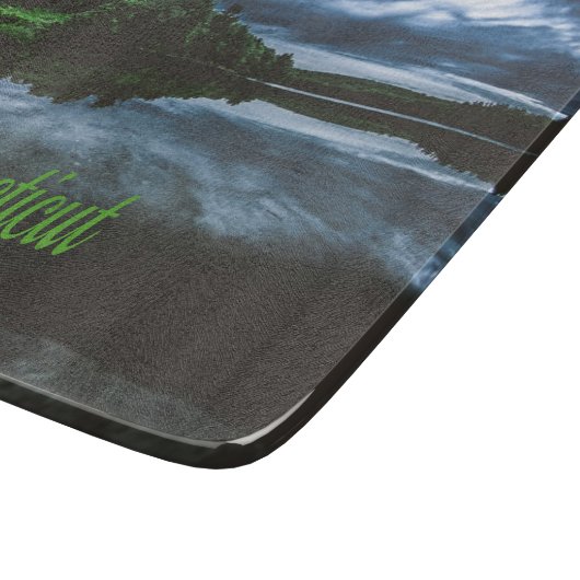 Connecticut Beutiful Lake Trees Schneidebrett (Ecke)