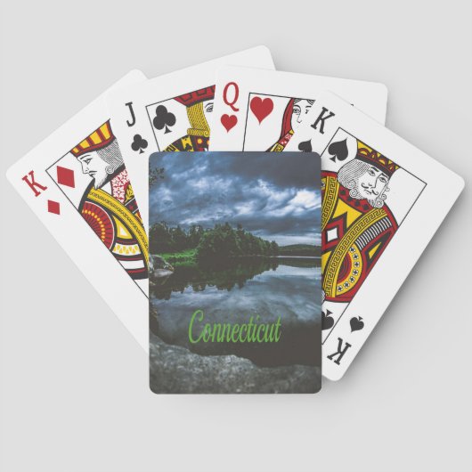 Connecticut Beutiful Lake Trees Spielkarten (Rückseite)