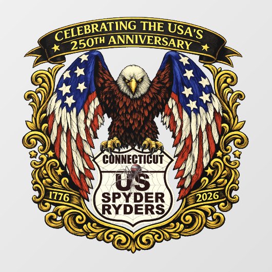 Connecticut Chapter - Aufkleber Adler USA250 (Blatt)