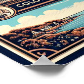Connecticut Colonial Charm Lighthouse Vintag Poster (Ecke)