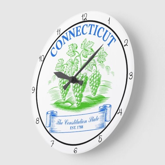 Connecticut Constitution State Timepiece Große Wanduhr (Winkel)