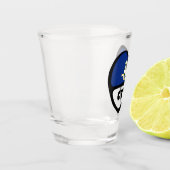 Connecticut, CT-Staatsflagge in Herz-Shot-Glas Schnapsglas (Links)