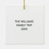 Connecticut Custom Family Trip Weihnachten bewahre Keramikornament (Rückseite)