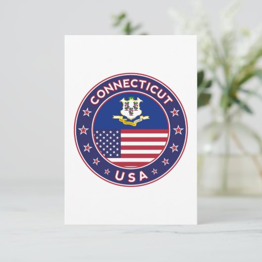 Connecticut Dankeskarte (Stehend Vorderseite)