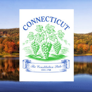 Connecticut Die Verfassung Staat Est. 1788 Postkarte