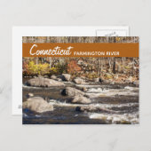 Connecticut Farmington River Postcard Postkarte (Vorne/Hinten)
