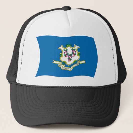 Connecticut Flag Hat Truckerkappe (Vorderseite)