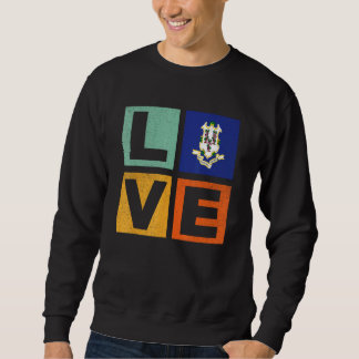 Connecticut Flag  Love Connecticut Sweatshirt