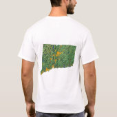 Connecticut Flag Map City T - Shirt (Rückseite)