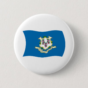 Connecticut-Flagge-Button Button