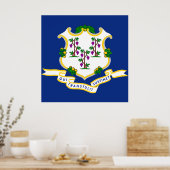 Connecticut-Flagge Poster (Küche)