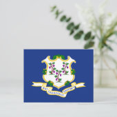 Connecticut-Flagge Postkarte (Stehend Vorderseite)