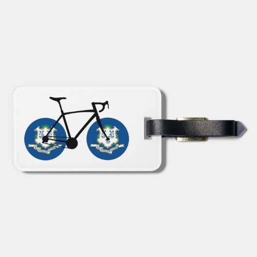 Connecticut-Flagge Radfahren Gepäckanhänger (Rückseite horizontal)