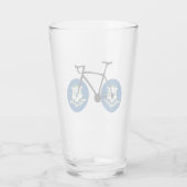 Connecticut-Flagge Radfahren Glas (Rückseite)