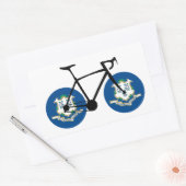 Connecticut-Flagge Radfahren Rechteckiger Aufkleber (Umschlag)