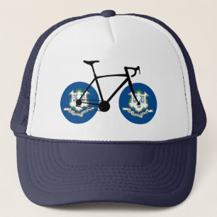 Connecticut-Flagge Radfahren Truckerkappe