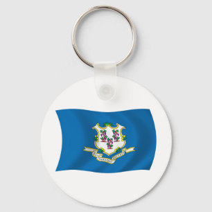 Connecticut-Flagge Schlüsselanhänger