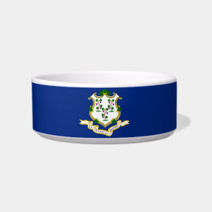 Connecticut-Flagge-Siegel Napf