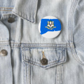 Connecticut-Flaggen-Karte Button (Beispiel)