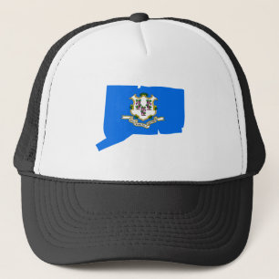 Connecticut-Flaggen-Karte Truckerkappe