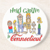 Connecticut Funny Trailer Park Sandstone Untersetz Untersetzer (Vorne)
