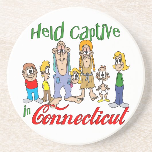 Connecticut Funny Trailer Park Sandstone Untersetz Untersetzer (Vorne)