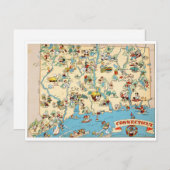 Connecticut Funny Vintage Karte (Vorne/Hinten)