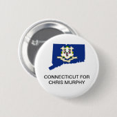 CONNECTICUT für Chris Murphy SENATE Button (Vorne & Hinten)