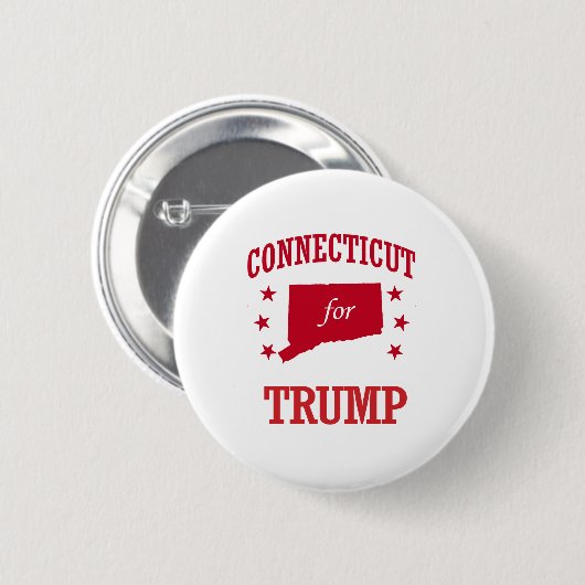 CONNECTICUT FÜR DONALD TRUMP BUTTON (Vorne & Hinten)