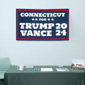 Connecticut für Trump Vance 2024-Banner Banner (Messeveranstaltung)