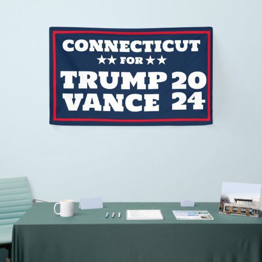 Connecticut für Trump Vance 2024-Banner Banner (Messeveranstaltung)
