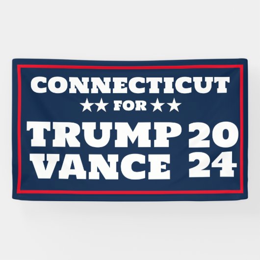 Connecticut für Trump Vance 2024-Banner Banner (Horizontal)