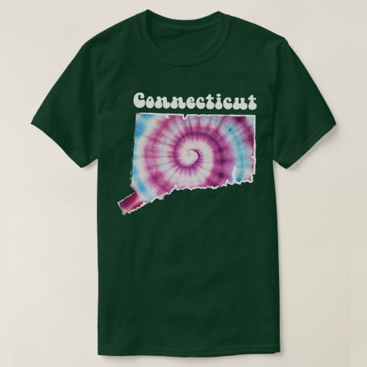 Connecticut-Gefärbte Krawatte T-Shirt (Design vorne)