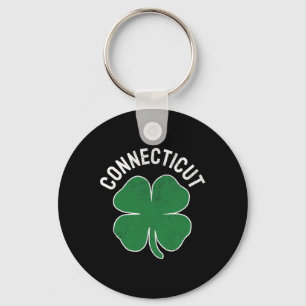 Connecticut-Geschenk St. Patrick's Day Shamrock Ir Schlüsselanhänger
