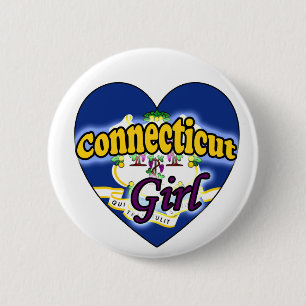 Connecticut Girl Button