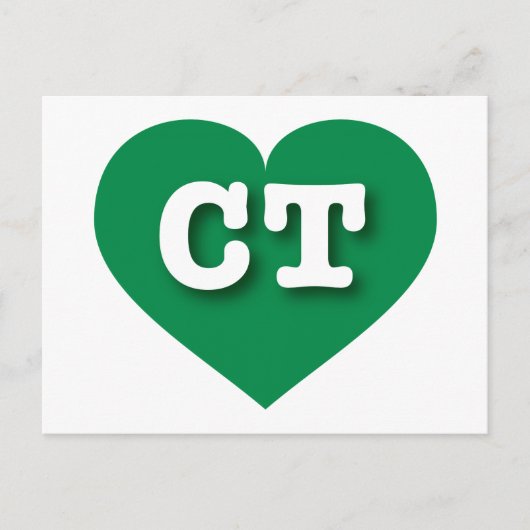 Connecticut Green Heart - I Liebe CT Postkarte (Vorderseite)