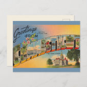 Connecticut Gruß Vintage Postkarte (Vorne/Hinten)